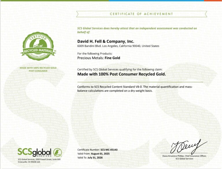 Fine Gold SCS Cert - DHFCO