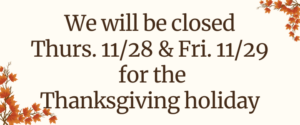 DHFCO - Thanksgiving closure 28th and 29th